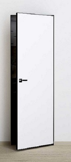 Скрытая дверь с алюминиевой кромкой (черная)